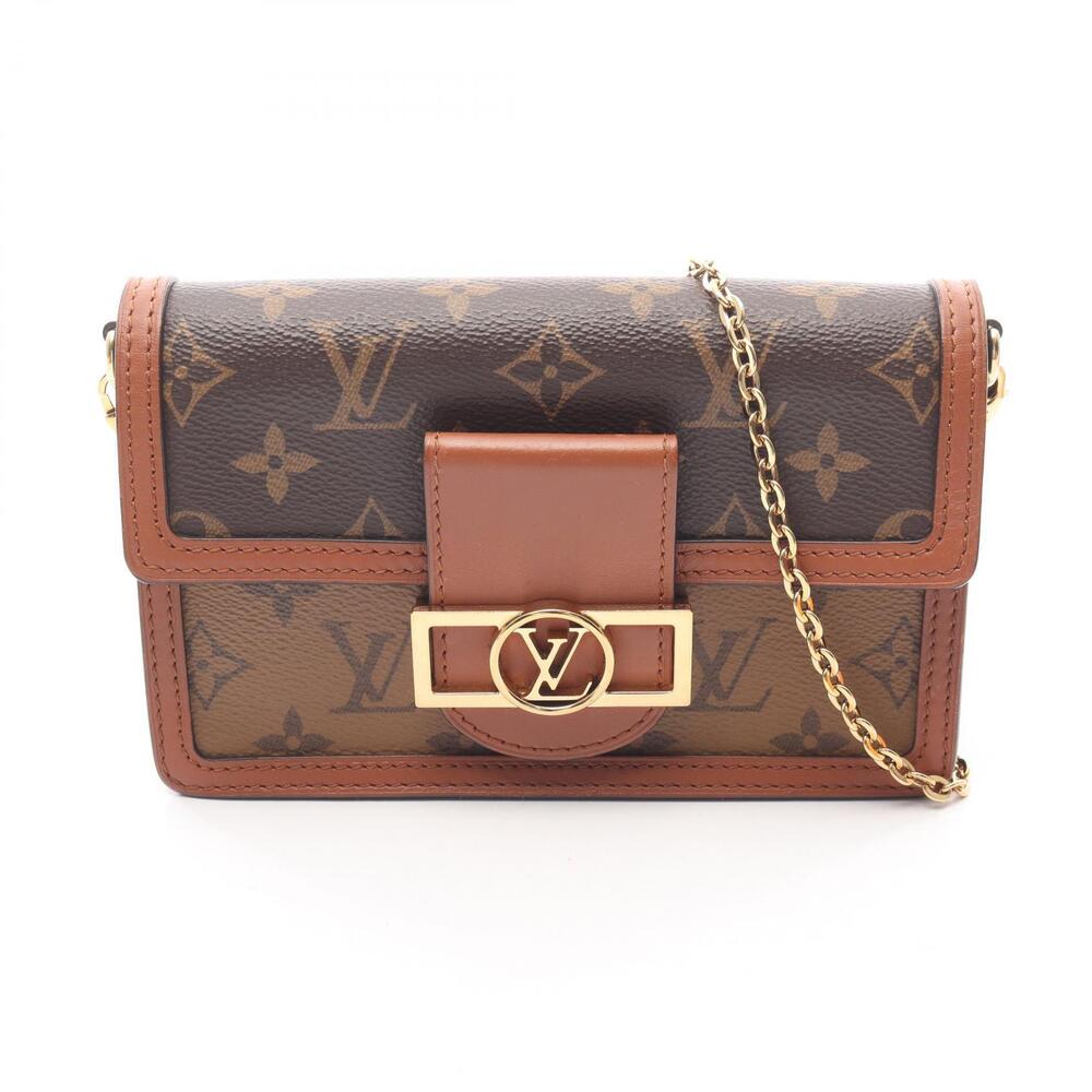 Louis Vuitton Portefeuille Dauphine Shoulder Bag Reverse Brown Beige